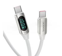 toocki Cable USB C a USB C 100 W, Cable Tipo C Carga Rápida de 1M 5 A, Cabo de Carga PD QC5.0 con Pantalla LED, Compatible con iPhone 16 15 Pro Max Plus MacBook Pro Air iPad Pro Air Galaxy S24 S23