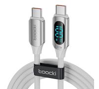 toocki Cable USB C a USB C 100 W, Cable Tipo C Carga Rápida de 2M 5 A, Cabo de Carga PD QC5.0 con Pantalla LED, Compatible con iPhone 17 Pro Max/16/15 MacBook Pro Air iPad Pro Air Galaxy S24 S23