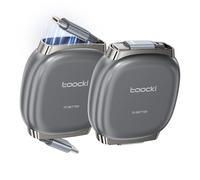 toocki Cable USB C Retráctil 100W [1 M, 2-Pack], PD 3.0 Tipo C Carga Rápida con Ranura Magnética, 4 Longitud Predeterminada para iPhone 17 16 15 Pro Plus Pro Max Air, Galaxy S25/S24, Viajes, Coche