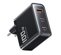 toocki Cargador USB C 100 W, Carga Rápida con 3 Puertos Adaptador | Technologie GaN II, Multi-prise Charge Rapide, pour iPhone 17/Galaxy S25/MacBook/Switch/Tablette/PC, Idéal Bureau/Voyage