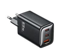 toocki Cargador USB C 65W, Carga Rápida 3 Puertos, Adaptador GAN | PD Cargador Tipo C, Carga Rapida, Compatible con iPhone 17/Huawei/Xiaomi/MacBook/iPad, Diseño Portátil, Ideal Viaje/Oficina