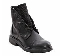Toocool Botines Biker Mujer Detalles Strass Botas Militares Piel Sintética Cordones G621 [36, Negro]
