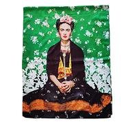 Toocool Bufanda Estola Unisex Klimt Van Gogh Frida Monet Pañuelo Cuadros Famosos 70x180cm Mantón Obras de Arte Satén YH [Talla única, Yh-122 Frida Verde]