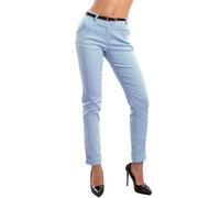 Toocool - Pantalones clásicos elegantes para mujer con bolsillos y cintura baja AS-28251, azul celeste, M