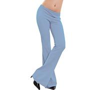 Toocool - Pantalones de mujer Campana Ajustados Pata Elefante Elásticos Hot Nuevos AS-2462, azul celeste, Talla única