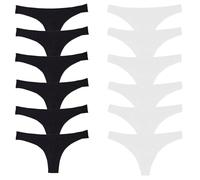 Toocool - Set de 12 Unidades: Braguitas Elásticas para Mujer, Braguitas Tanga y Bragas Brasileñas Mujer, Pack Bragas Mujer en Algodón 534-12 [S-M, Blanco y Negro]