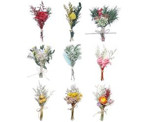 TooGet 9Pcs Mini Ramos de Flores Secas Real Pequeño Ramo Floral Boho Flores Secas Naturales para Bricolaje Artesanías Torta Embalaje Regalo Decoración de Boda y Decoraciones para el Hogar