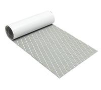 TOOGOU Hoja de Piso sintético Antideslizante de Espuma EVA (75 "x 28"), Alfombra de Diamante Marina para Barco, Cubiertas Kayaks (Gris con Rayas Blancas)