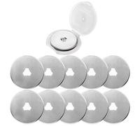 TOOINKCV 10 cuchillas de corte rotatorias de 45 mm, cuchillas de repuesto de corte rotativo, cuchillas de repuesto altamente afiladas SKS-7, para acolchar, papel, tela, álbumes de recortes, costura,