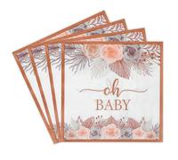 Tookala 20 servilletas de flores para fiestas, servilletas decorativas de papel, servilletas de papel de napkin decorativas de 33 x 33 cm, servilletas desechables, pañuelos para celebración de nombres