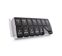 TookMag Organizador semanal de píldoras 2 veces al día, organizador de píldoras de medicamentos fácil de llenar, organizador de píldoras AM PM de gran capacidad, pastillero de 7 días para