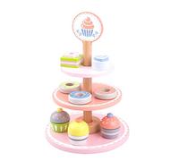 Tooky Toy 921 TY991 EA Wooden Dessert Stand, Red