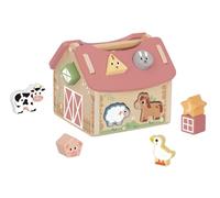 TOOKY TOY Casa de Juegos de Madera con Clasificador de Formas: Juguetes Educativos para Niños, Madera FSC, Desarrollo Motorizado y Cognitivo, Adecuado para 1+ Años