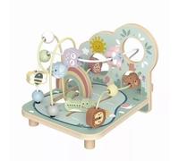 Tooky Toy: Centro de actividades de madera con laberinto de bolas y animales del bosque