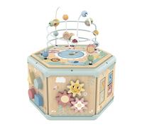 Tooky Toy Cubo de Actividades 7 en 1 Madera + 2 anos 31 x 27,4 x 35 cm