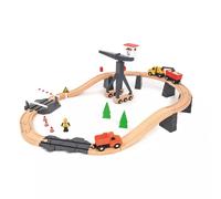 Tooky Toy: Juego de pistas de madera - Construcción, 35 piezas