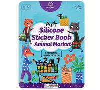 Tooky Toy: Libro de actividades con estampados de animales y pegatinas de silicona.