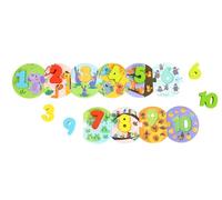 Tooky Toy- Puzzle en Bois Avec Chiffres, 921 TL496, Multicolore