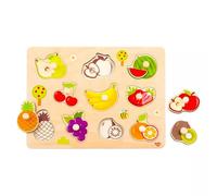Tooky Toy: Rompecabezas de formas con agarradera, 10 piezas - Frutas