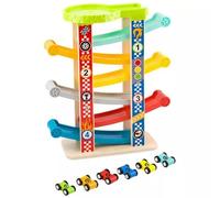 Tooky Toy: Torre de deslizamiento con 6 coches pequeños