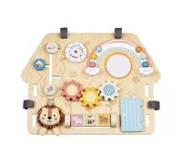 Tooky Toys: tablero sensorial de madera con león