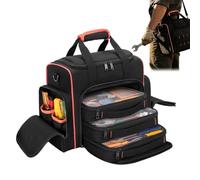 Tool Bag Organizer - Pouch with 3 Removable Cases Detachable Shoulder Strap | Tool Storage Bag for Repair Shops Construction House Renovation Plumbers Electricians Carpenters