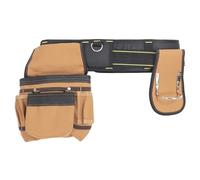 Tool Belt 12 Pockets | Adjustable Waist 88-110CM with Hammer Holder | Detachable Pouch for Construction/Carpentry/DIY | 1200D Oxford Cloth, Quick Release Buckle