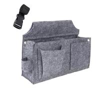 Tool Belt Bag, Waist Bag, Multi-Pocket Work Belt Pouch, Heavy Duty Utility Organizer, Adjustable Shoulder Strap, 26 x 8 x 19 cm, ideal para electricians, carpinteros, marrón/gris