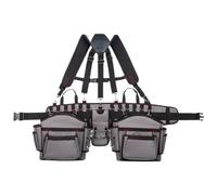 Tool Belt, Harness, 34.65x32.68 inches, Utility Organizer, Adjustable Suspender Strap, Multi Pocket Pouch, Oxford PP Metal Build, Black Color, Work Gear for Carpenter, Electrician, Framer
