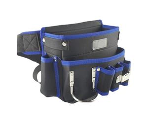 Tool Belt Pouch, Multipurpose Single Side Storage, Oxford Cloth Tool Apron Organizer Compact Versatile Ideal for Electrical Work, Carpenters, and Gardening, 7.87x5.91x9.06 Inches