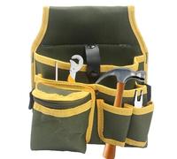 Tool Belt Pouches, Electrician Bag, Tool Storage, Tool Organizers And Storage, Storage for Tools, Tool Organization, Electrician Waist Bag, for Construction Worker, Yellow Border Army Green,