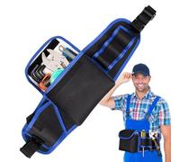 Tool Belts For Men, Waterproof Waist Tool Bag, Adjustable Belt Organizer, Multi Pocket Oxford Cloth Pouch, Builders Carpenters Construction, Heavy Duty, 22.05x5.12 Inches