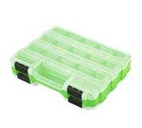 Tool Box - 34 Compartment Clear Organizer For Small Parts Storage | PP Material With Transparent Lid, Adjustable Dividers, Screw Bolt Nut Drill Bit Electronics Bead Jewelry Storage
