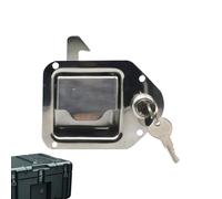 Tool Box Lock, Stainless Steel Paddle Latch, 11.7/10.9/5.7 Inches, Toolbox Keys, Secure Trailer Door Latch, Rust Lock for Generator Boxes, Industrial Gabinets, Contenedores (Dark)