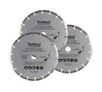 Tool Land BD13230 - Disco de corte de diamante segmentado (230 mm de diámetro, 3 unidades)