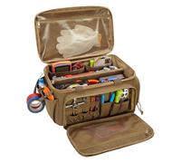 Tool Organizer Bag, Tool Storage Bags, 14,4 x 8,5 x 8,1 pulgadas, Work Tote, Reinforced Waterproof Base con múltiples bolsillos y cremallera, ideal para electricianos, jardinería, camping