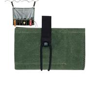 Tool Roll Bag - 6 Compartments Portable Foldable Canvas Pouch | Tool Organizer Bag For Carpenter Artist Men Garage Truck Motorcycle Car Garden Maintenance Service Painting Makeup