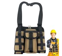 Tool Tote, Multi Pocket, Chest Bag, Tool Organizer, Large Capacity, Ajustable Strap, Oxford Nylon, Sturdy Build, Lightweight Design, Car Storage, Hands, Outdoor Use, 9,06 pulgadas