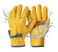 toolant DRIHIDE 1 Par de guantes de trabajo de cuero de vaca resistentes al agua, duraderos y cómodos para jardinería, ganadería, talla XXL