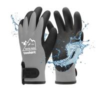 toolant Guantes 100% impermeables para hombre y mujer, guantes de trabajo de invierno para clima frío, guantes de congelación con aislamiento térmico, para pantalla táctil, con mango, color gris