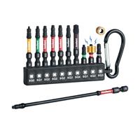 toolant Juego de brocas cuadradas Robertson, juego de 11 brocas cuadradas, 2, 1 pulgada, 6 pulgadas de largo, vástago hexagonal, destornillador de cabeza cuadrada, tamaños #0#1#2#3#4