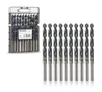 Toolant Juego de Brocas de Cobalto con Revestimiento TiAlN para Acero Inoxidable y Acero Duro 9/32, 10 Piezas