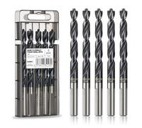 Toolant Juego de brocas de cobalto de 3/8 pulgadas (Pro) con revestimiento de nitruro de aluminio de titanio (TiAlN) con punta de bala, 5 piezas a granel