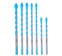 toolant Juego de brocas para hormigón y albañilería, juego de brocas de mampostería de cuatro bordes de corte para hormigón/vidrio/ladrillo/cemento/azulejos, punta de broca de carburo de resistencia