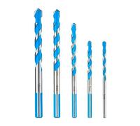toolant Juego de brocas para hormigón y piedra y juego de brocas para mampostería, juego de brocas para martillo perforador resistente a los golpes (5 piezas) para hormigón/vidrio/ladrillo/plástico