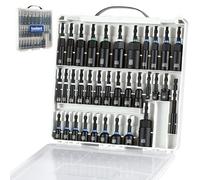 toolant Juego de destornilladores de tuerca magnéticos, juego de 34 puntas de destornillador de impacto, juego de destornilladores de tuerca profunda, adaptadores de enchufe de impacto, destornillador