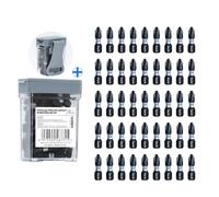 toolant Juego de puntas de destornillador de impacto magnéticas antideslizantes de 2,5 cm, 45 piezas de inserción S2 de acero PH2 con puntas mecanizadas CNC para taladro eléctrico