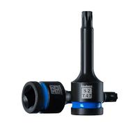 toolant Torx T47 - Juego de 2 llaves de vaso de impacto de acero S2 de 1/2 pulgada, puntas largas de alto impacto, juego de llaves de reparación profesional para mecánicos y automotrices