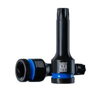 toolant Torx T60 - Juego de 2 llaves de vaso de impacto de acero S2 de 1/2 pulgada, puntas largas de alto impacto, juego de llaves de reparación profesional para mecánicos y automotrices