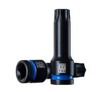 toolant Torx T80 - Juego de 2 llaves de vaso de impacto de acero S2 de 1/2 pulgada, puntas largas de alto impacto, juego de llaves de reparación profesional para mecánicos y automotrices